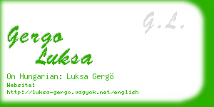 gergo luksa business card