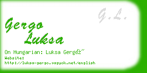 gergo luksa business card